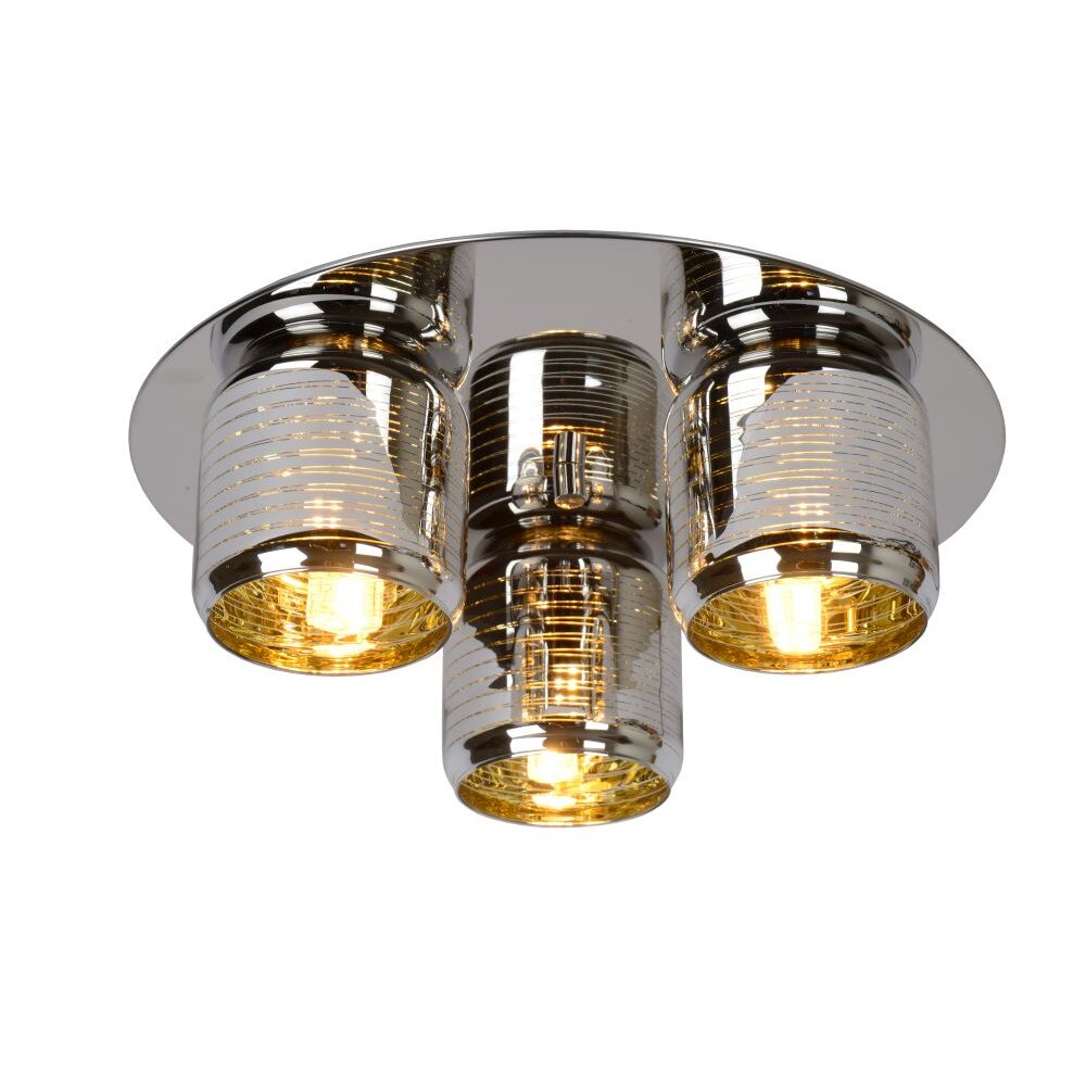 Lucide ERYN Plafondlamp Chroom, 3-lichts main product photo