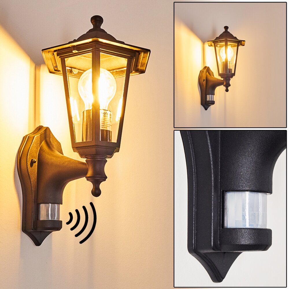 Loria Buiten muurverlichting Zwart, 1-licht main product photo