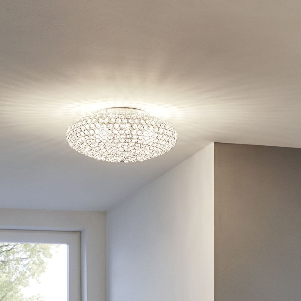 Eglo CLEMENTE Plafondlamp Chroom, Kristaloptiek, 2-lichts main product photo