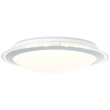 Brilliant Dinos Plafondlamp LED Zilver, 1-licht, Afstandsbediening, Kleurwisselaar Brilliant Dinos Plafondlamp LED Zilver, 1-licht, Afstandsbediening, Kleurwisselaar