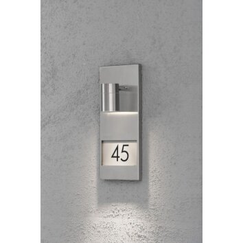 Konstsmide MODENA Muurlamp roestvrij staal, 1-licht Konstsmide MODENA Muurlamp roestvrij staal, 1-licht