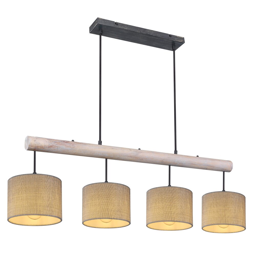 Globo ROGER Hanger Grijs, Zwart, 4-lichts main product photo