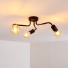 Valcolla Plafondlamp Zwart, 3-lichts