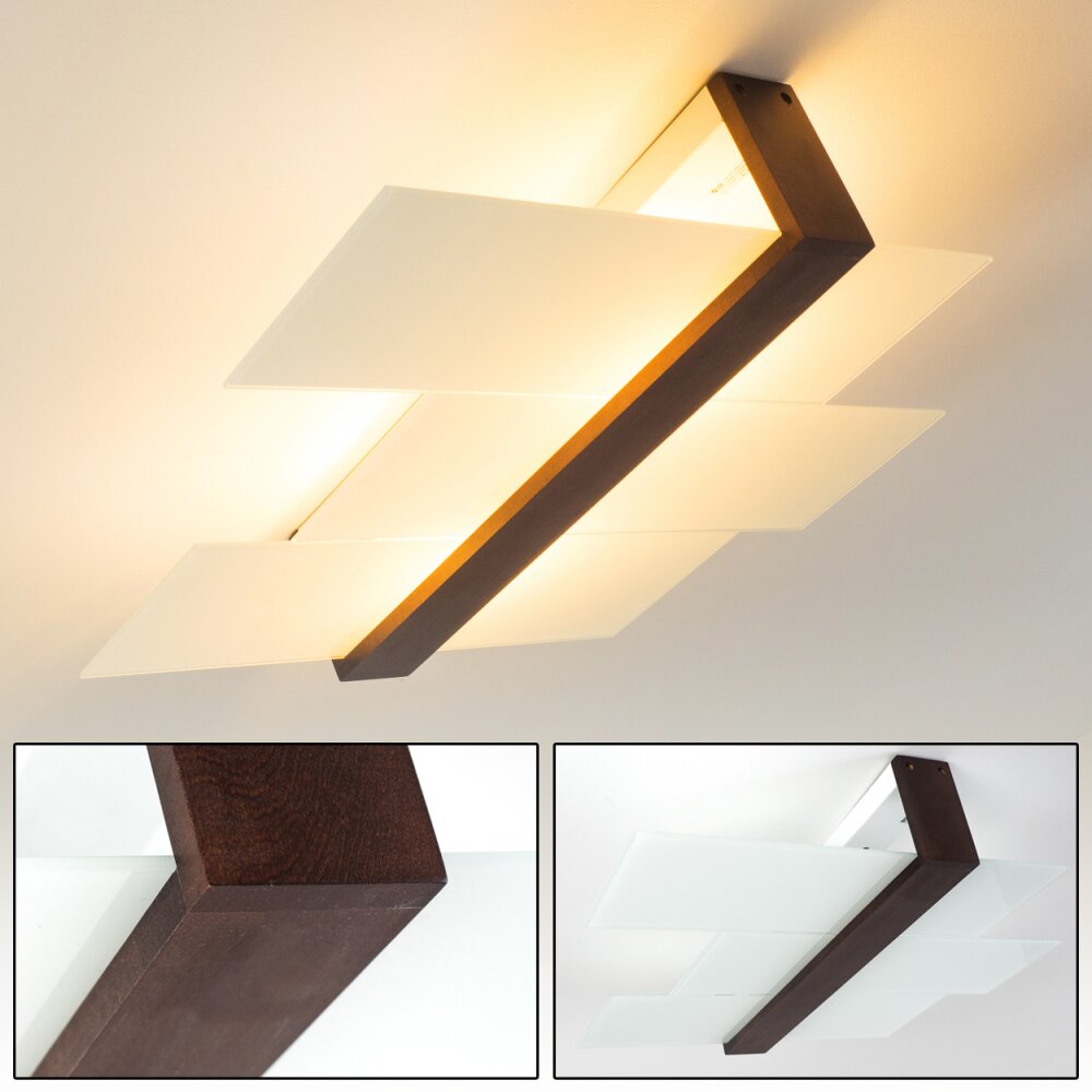 Lovikka Plafondlamp Hout donker, 2-lichts main product photo