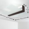 Lovikka Plafondlamp Hout donker, 2-lichts