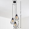 Kunir Hanger Zwart, 3-lichts