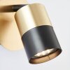 Brilliant Maribel Muurspot Messing, Zwart, 1-licht