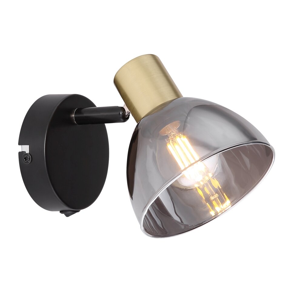 Globo KLERENA Muurspot Zwart, 1-licht main product photo