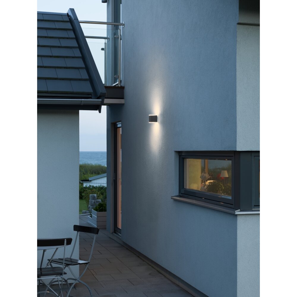 Konstsmide MONZA Buiten muurverlichting LED Antraciet, 2-lichts