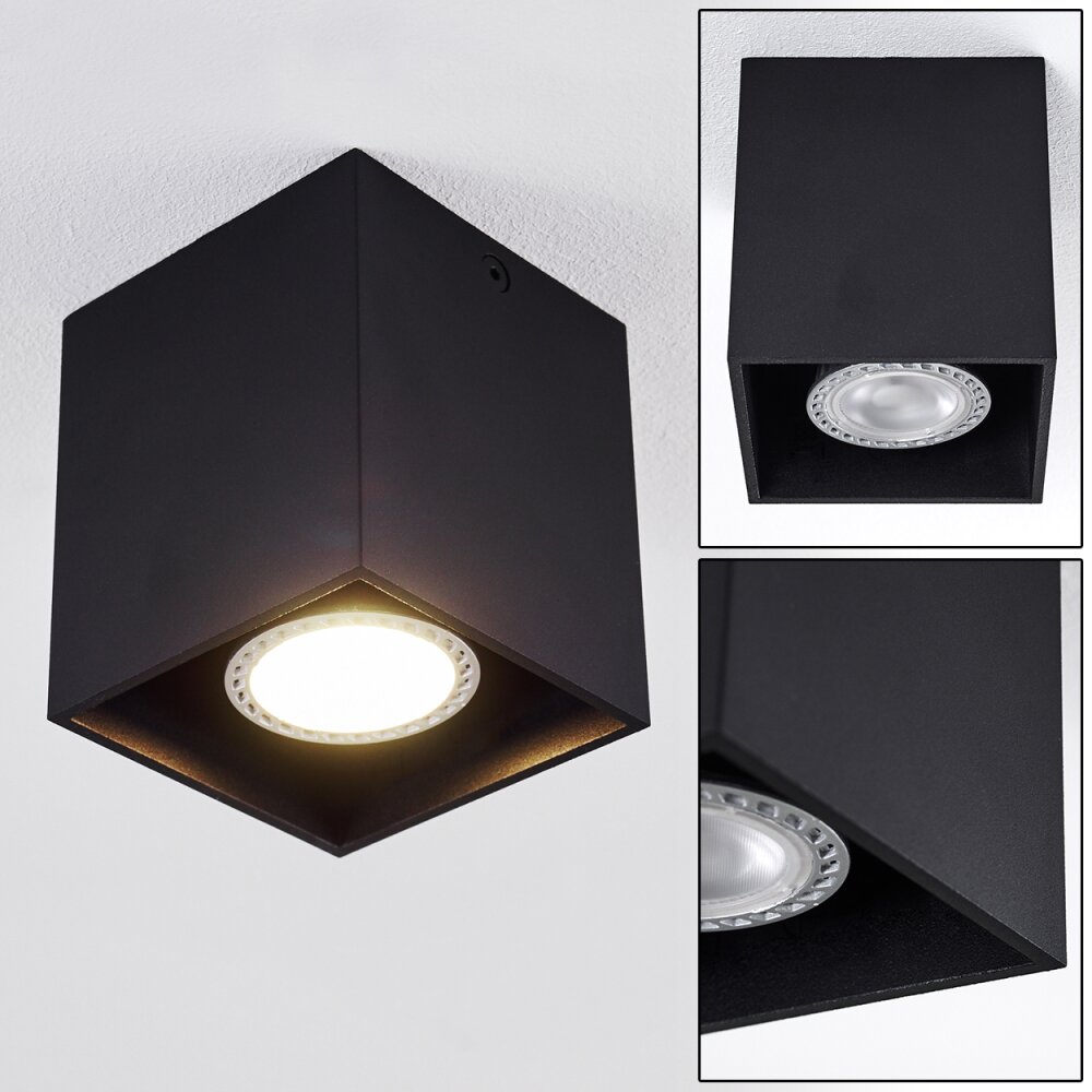 Awuna Plafondlamp Zwart, 1-licht main product photo