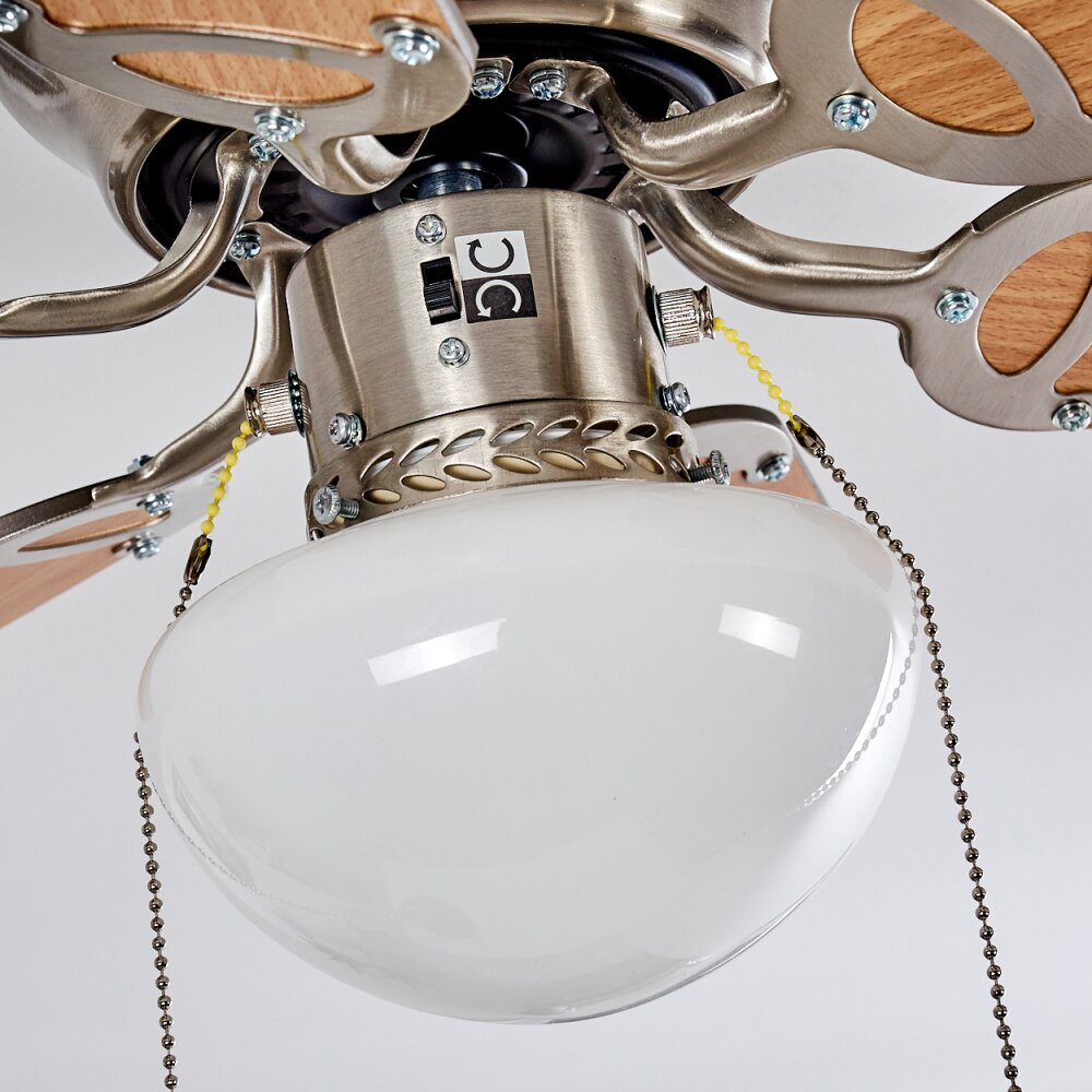 Trillo plafondventilator Nikkel mat, 1-licht