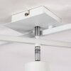 Zuoz Plafondlamp Chroom, Wit, 5-lichts