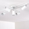 Zuoz Plafondlamp Chroom, Wit, 5-lichts