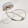 Wengi Plafondlamp LED Nikkel mat, 1-licht