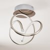 Wengi Plafondlamp LED Nikkel mat, 1-licht