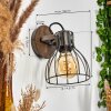 Bitterroot Muurlamp Bruin, Hout donker, 1-licht