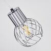 Barakaldo Hanglamp Chroom, Wit, 4-lichts