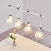 Barakaldo Hanglamp Chroom, Wit, 4-lichts
