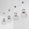 Barakaldo Hanglamp Chroom, Wit, 4-lichts