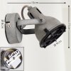 Jonsered Wandlamp LED Grijs, Zwart, stenen uiterlijk, 1-licht
