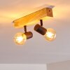 Barbengo Plafondlamp Hout licht, Zwart, 2-lichts
