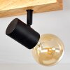Barbengo Plafondlamp Hout licht, Zwart, 2-lichts