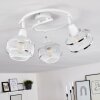 Limassol Plafondlamp Chroom, Wit, 3-lichts