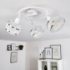 Limassol Plafondlamp Chroom, Wit, 3-lichts