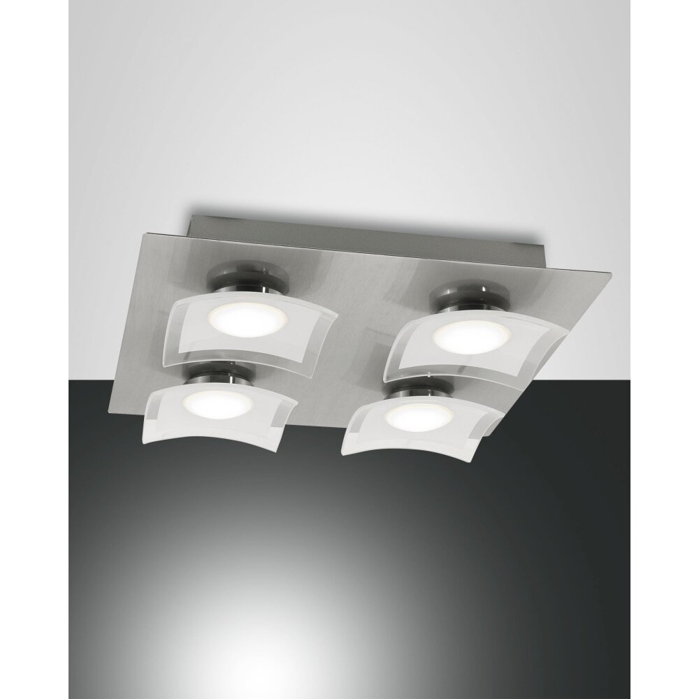 Fabas Luce Desus Plafondlamp LED Nikkel mat, 4-lichts main product photo