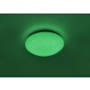 Leuchten-Direkt SKYLER Plafondlamp LED Staal geborsteld, Wit, 1-licht, Afstandsbediening, Kleurwisselaar