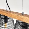 Rhodes Hanglamp Hout donker, Zwart, 4-lichts