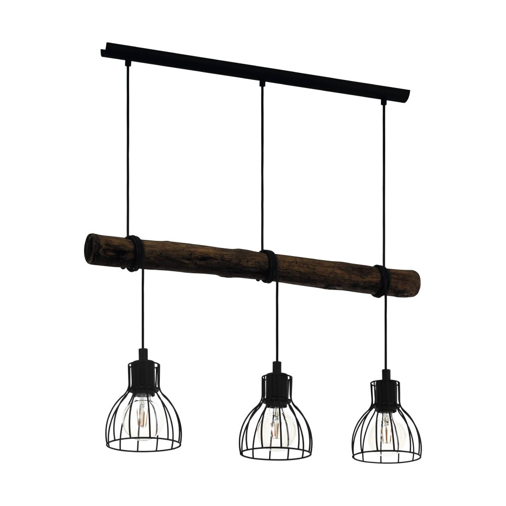 Eglo HORNINGTOPS Hanger Bruin, Zwart, 3-lichts main product photo