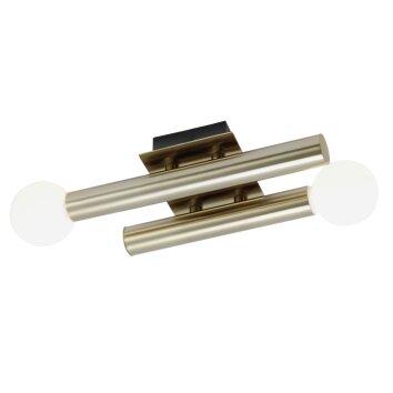 Brilliant Lucky Plafondlamp Messing, 2-lichts