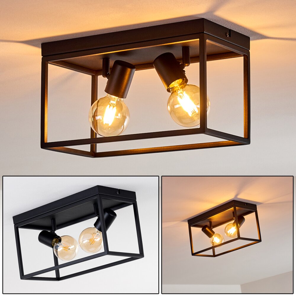 Ryssby Plafondlamp Zwart, 2-lichts main product photo