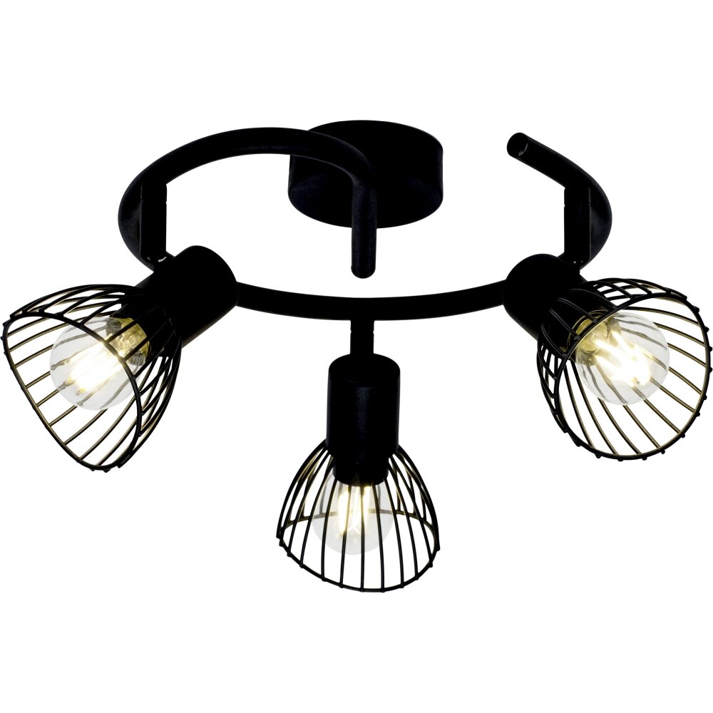 Brilliant Elhi Spot lamp spiraal Zwart, 3-lichts main product photo