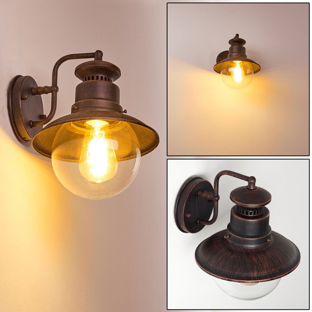 Olsfors Buiten muurverlichting Roest, Zwart, 1-licht main product photo