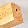 Barbengo Plafondlamp Hout licht, Zwart, 4-lichts