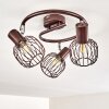 Cancun Plafondlamp Bruin, 3-lichts