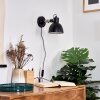 Tilton Wandlamp Nikkel mat, Zwart, 1-licht