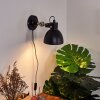 Tilton Wandlamp Nikkel mat, Zwart, 1-licht