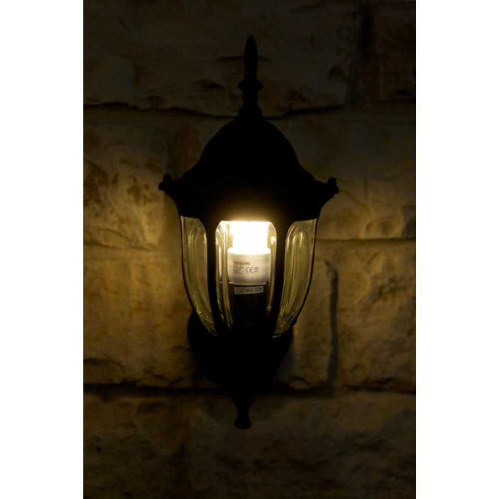 Rabalux Milano Buiten muurverlichting Zwart, Transparant, Helder, 1-licht