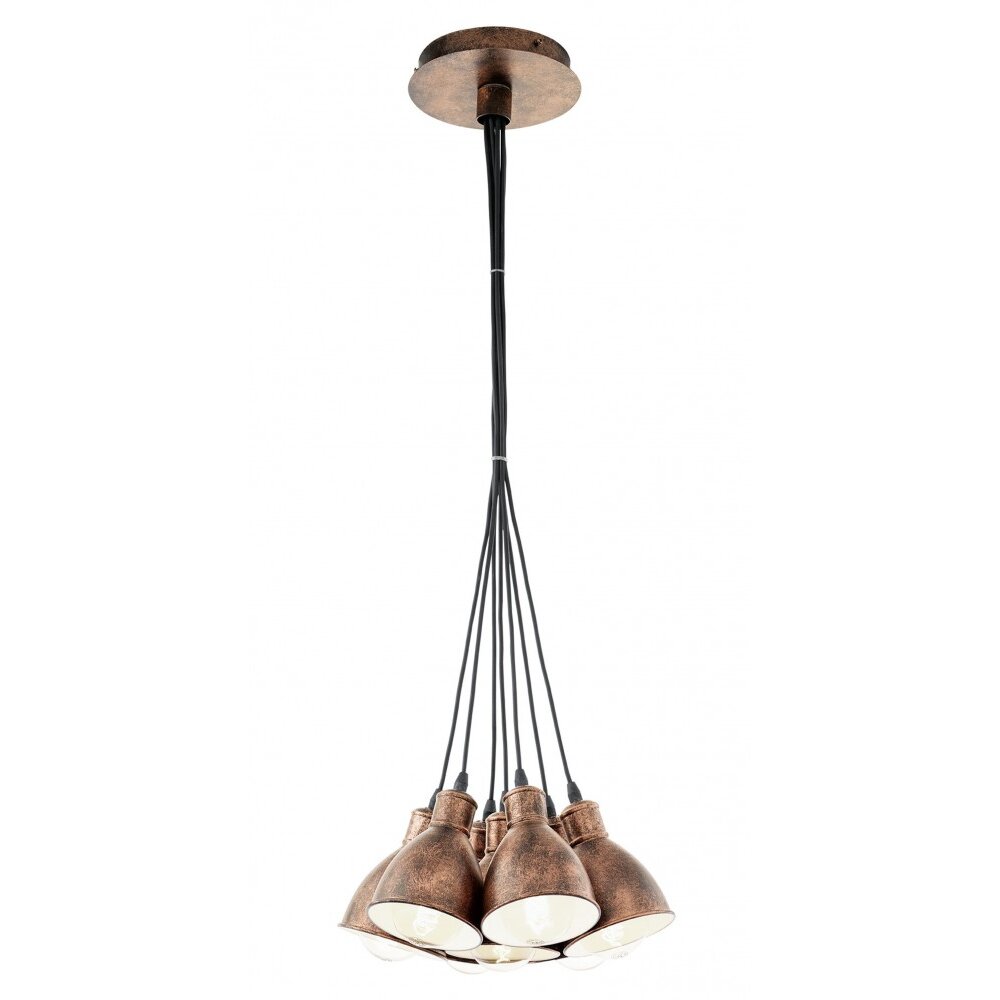 Eglo PRIDDY 1 Hanglamp Donkerbruin, Koperkleurig, 7-lichts main product photo