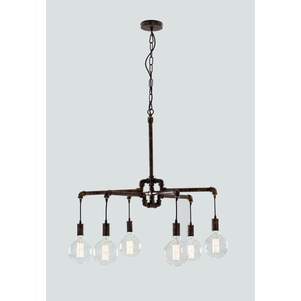 Lutec AMACORD Hanglamp Bruin, 6-lichts main product photo