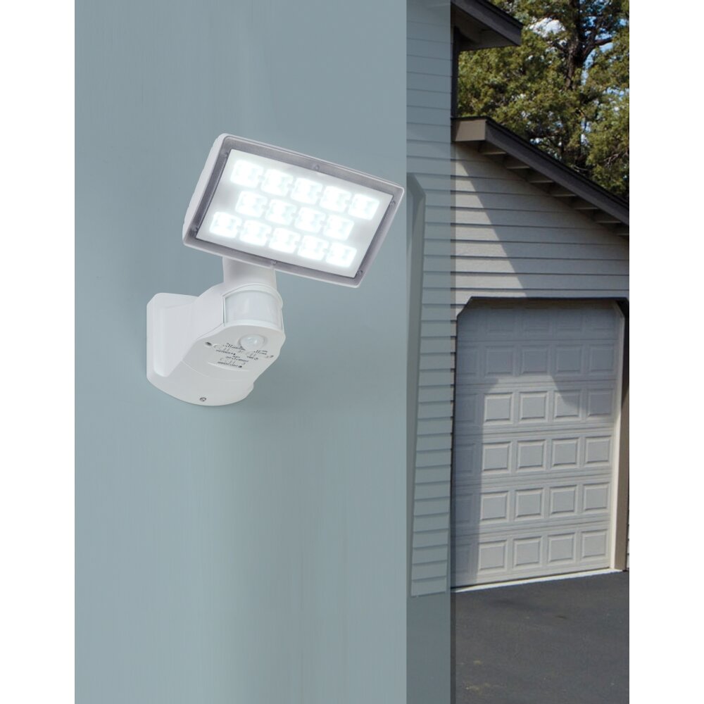 Lutec PERI Buiten muurspots LED Wit, 1-licht, Bewegingsmelder main product photo