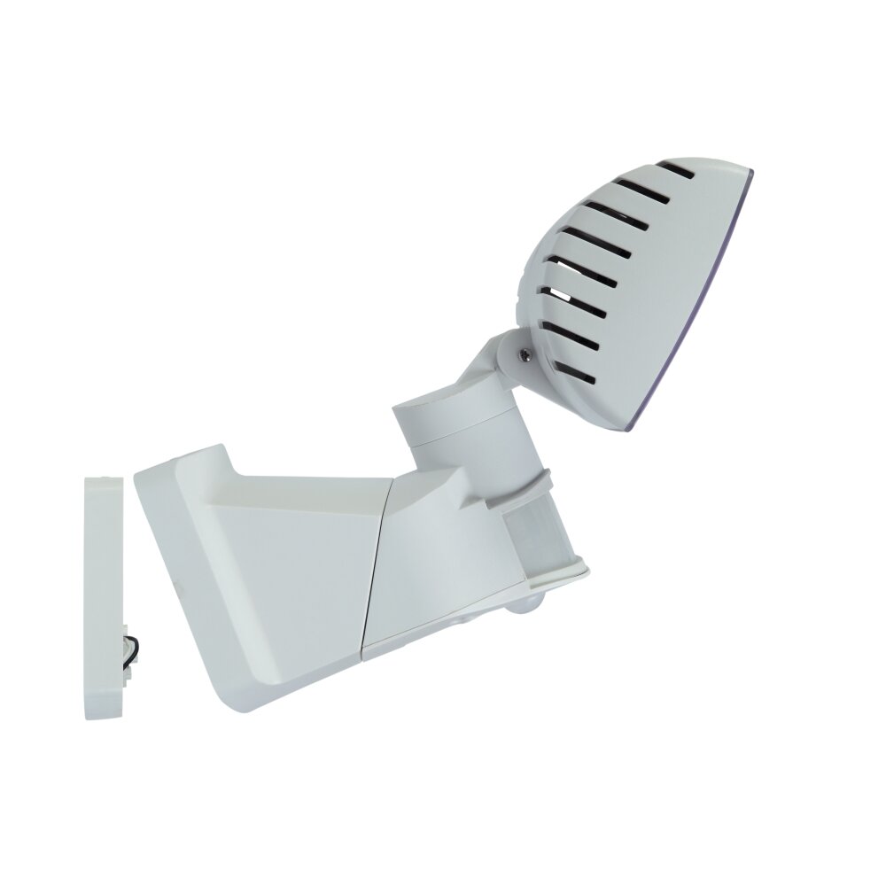 Lutec PERI Buiten muurspots LED Wit, 1-licht, Bewegingsmelder