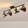 Jonsered Plafondlamp LED Zwart, 4-lichts