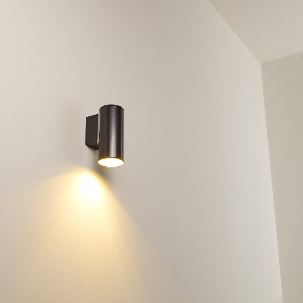 Brachy Buiten muurverlichting LED Zwart, 2-lichts