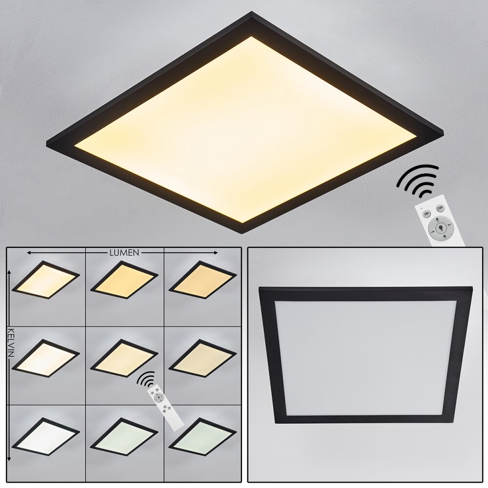 Essaouira Plafondlamp LED Zwart, 1-licht, Afstandsbediening main product photo