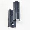 Brachy Buiten muurverlichting Grijs, 2-lichts, Bewegingsmelder