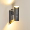 Brachy Buiten muurverlichting Grijs, 2-lichts, Bewegingsmelder